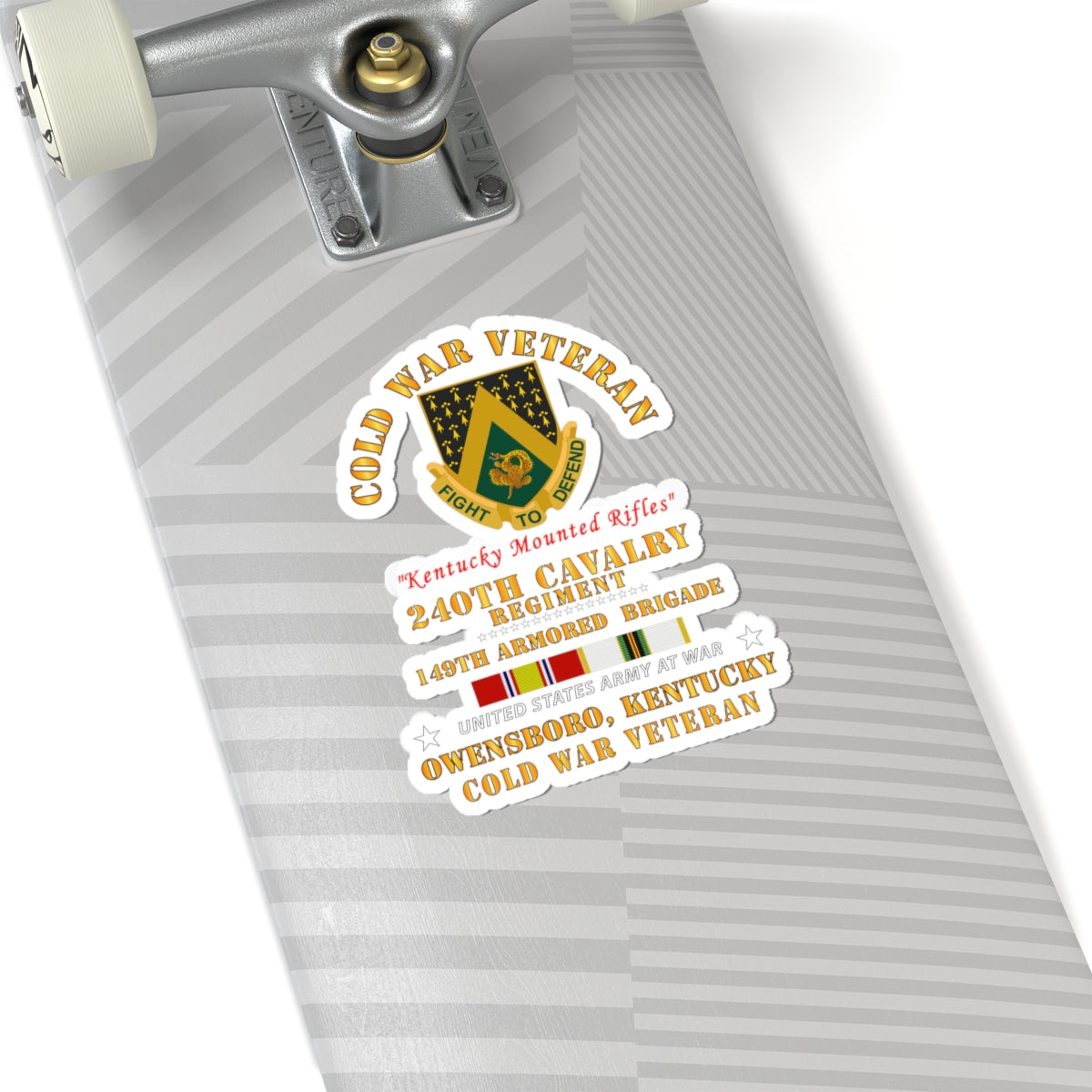 Kiss-Cut Stickers - Army - Cold War Vet -  240th Cavalry Regiment - Owensboro, Kentucky w COLD SVC