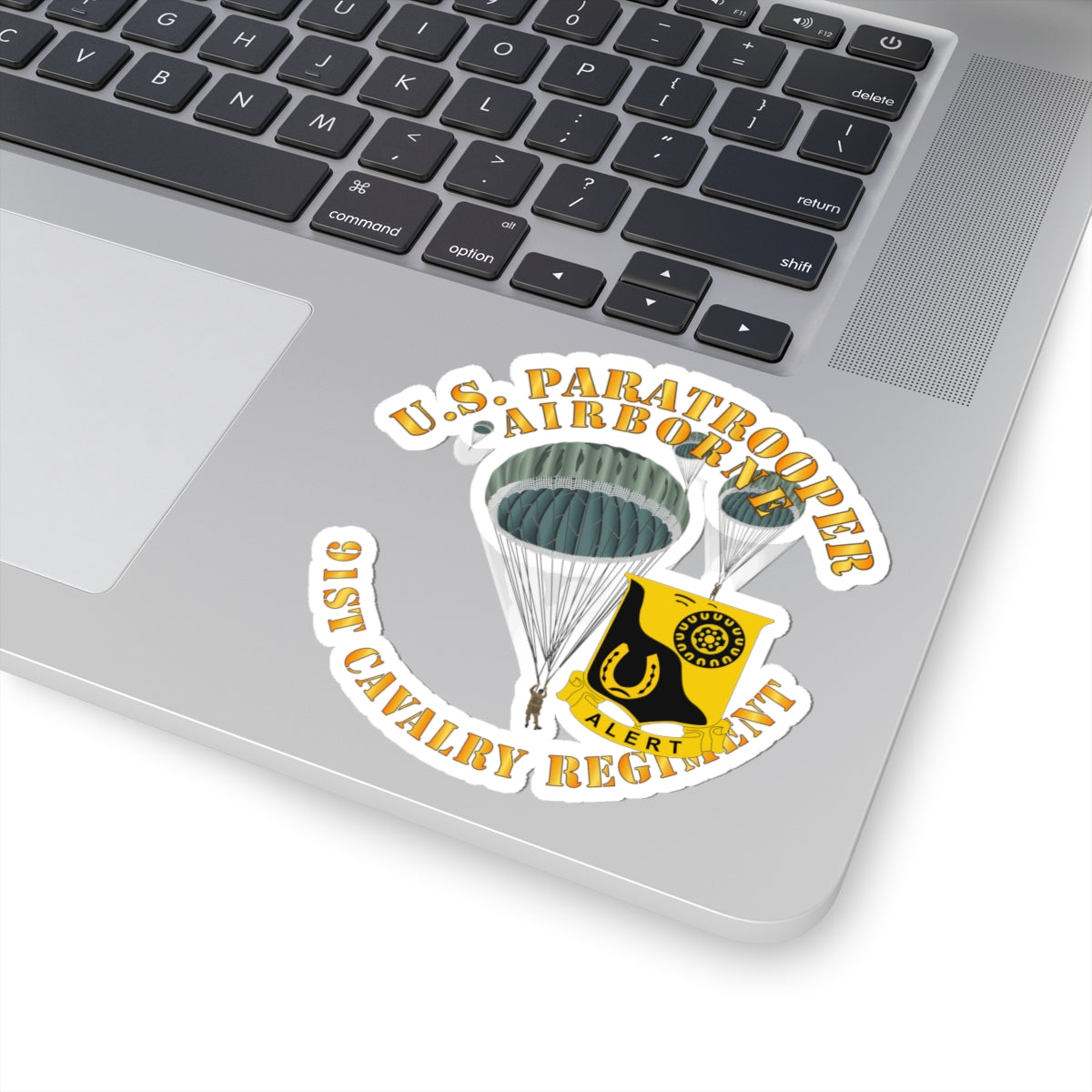 Kiss-Cut Stickers - Army - US Paratrooper - 91st Cavalry Regiment X 300
