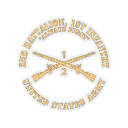 Kiss-Cut Stickers - Army - 2nd Battalion, 1st Infantry Regiment Branch - Always First - US Army X 300