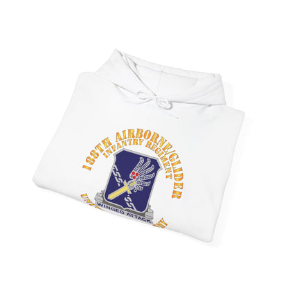 Unisex Heavy Blend™ Hooded Sweatshirt - Army  - 188th Airborne - Glider Infantry Regiment - DUI X 300