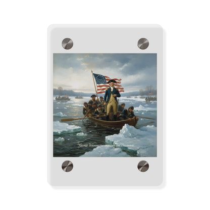 Acrylic Wall Art Panel - Washington Crossing the Delaware duing the Revolutionary War