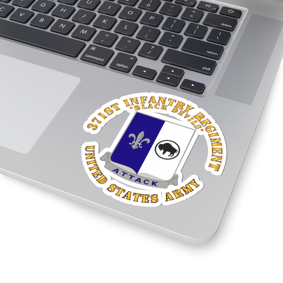Kiss-Cut Stickers - Army - 371st Infantry Regiment - DUI (V0) - Black Devils