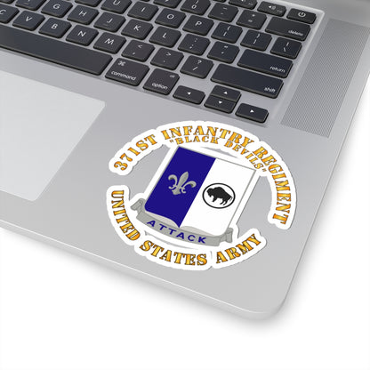 Kiss-Cut Stickers - Army - 371st Infantry Regiment - DUI (V0) - Black Devils