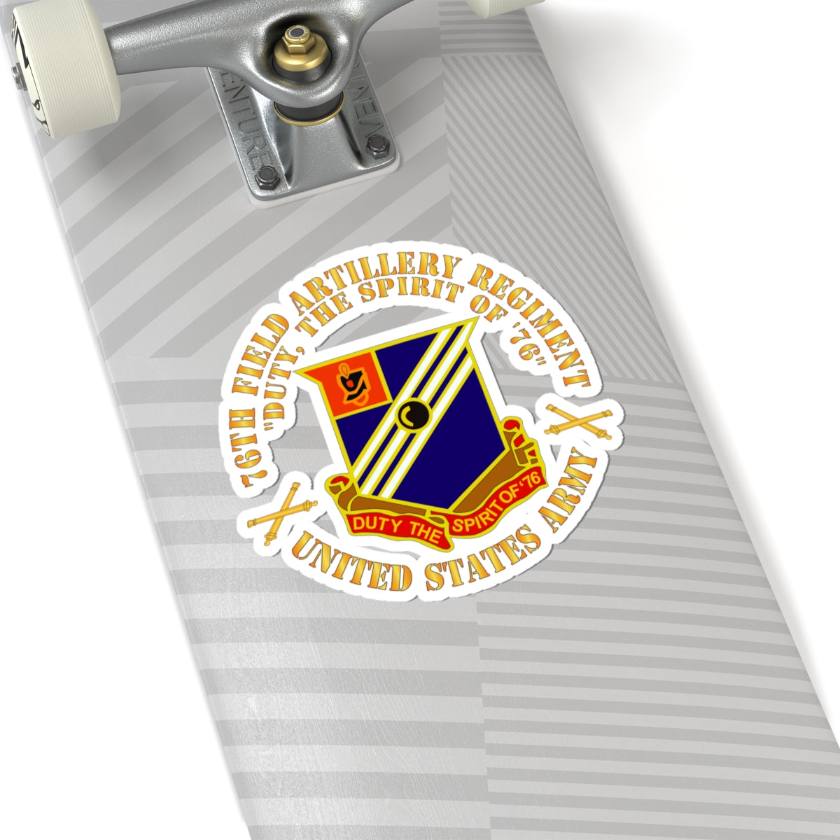 Kiss-Cut Stickers -  Army - 76th Field Artillery Regiment - DUI  w FA Sep  X 300