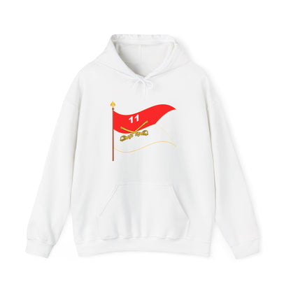 Unisex Heavy Blend™ Hooded Sweatshirt - Army - 11th Armored Cavalry Regiment Guidon w staff Waving