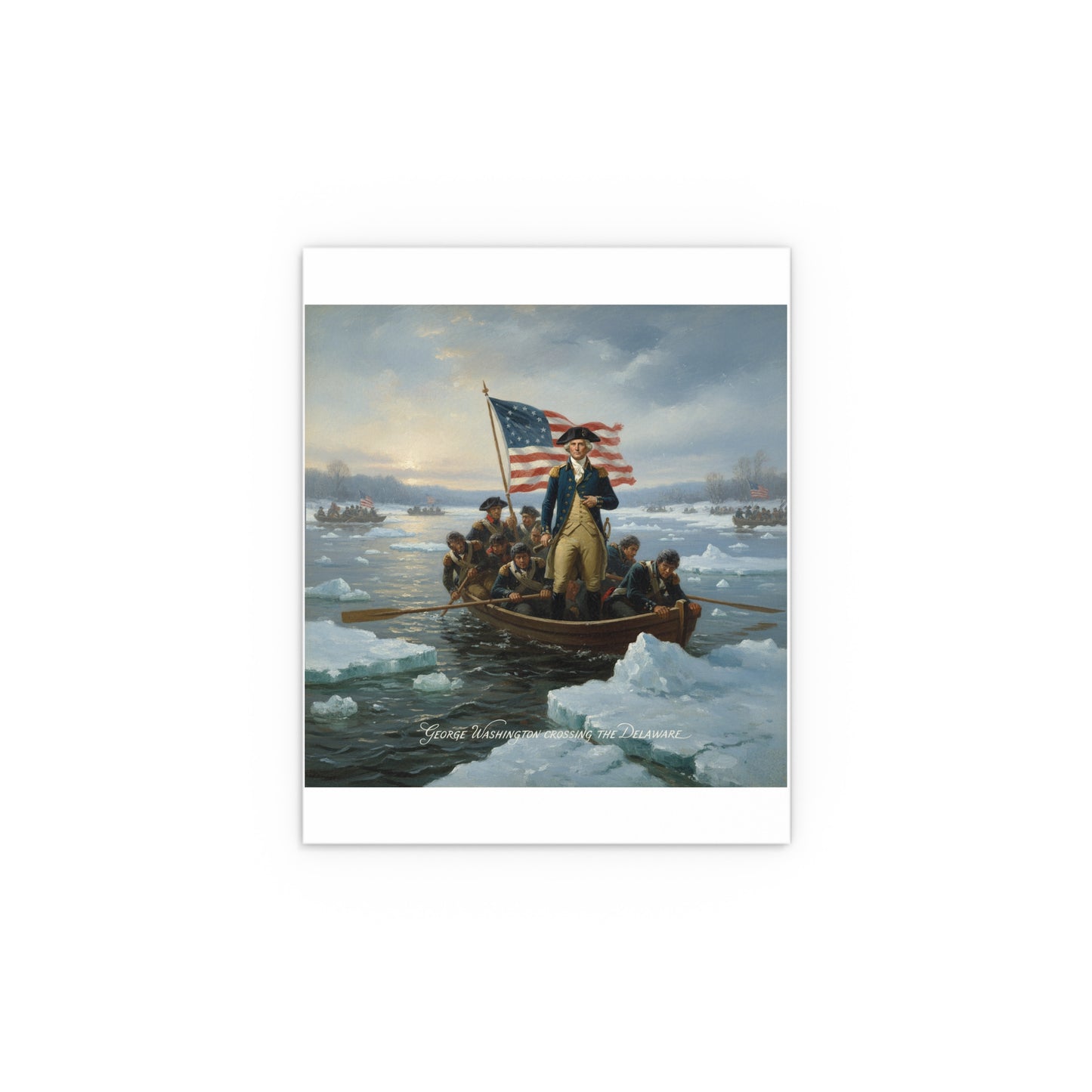 Indoor and Outdoor Silk Posters - Washington Crossing the Delaware duing the Revolutionary War