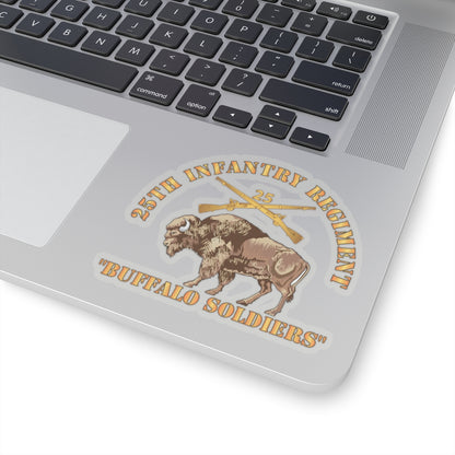 Kiss-Cut Stickers - Army - 25th Infantry Regiment - Buffalo Soldiers w 25th Inf Branch Insignia
