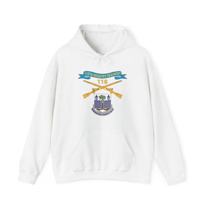 Unisex Heavy Blend™ Hooded Sweatshirt - Army - 118th Infantry Regiment w Ribbon - Br - DUI X 300
