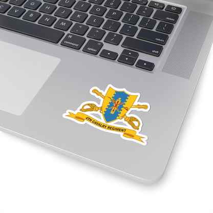 Kiss-Cut Stickers - Army - 4th Cavalry Regiment w Br - Ribbon