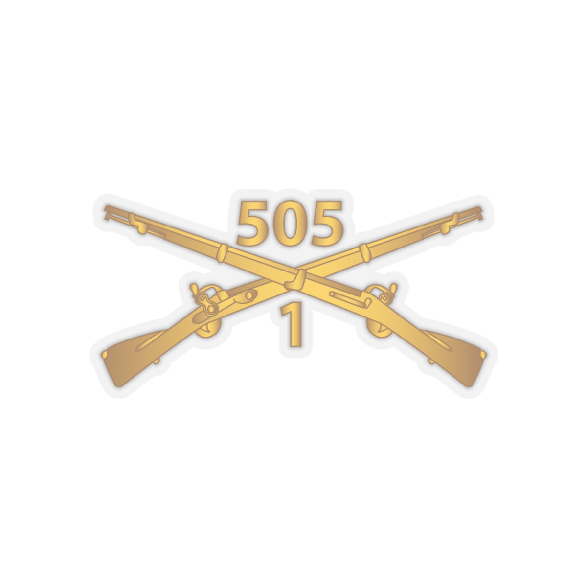 Kiss-Cut Stickers - Army -  1st Bn, 505th Infantry Regiment Branch wo Txt X 300