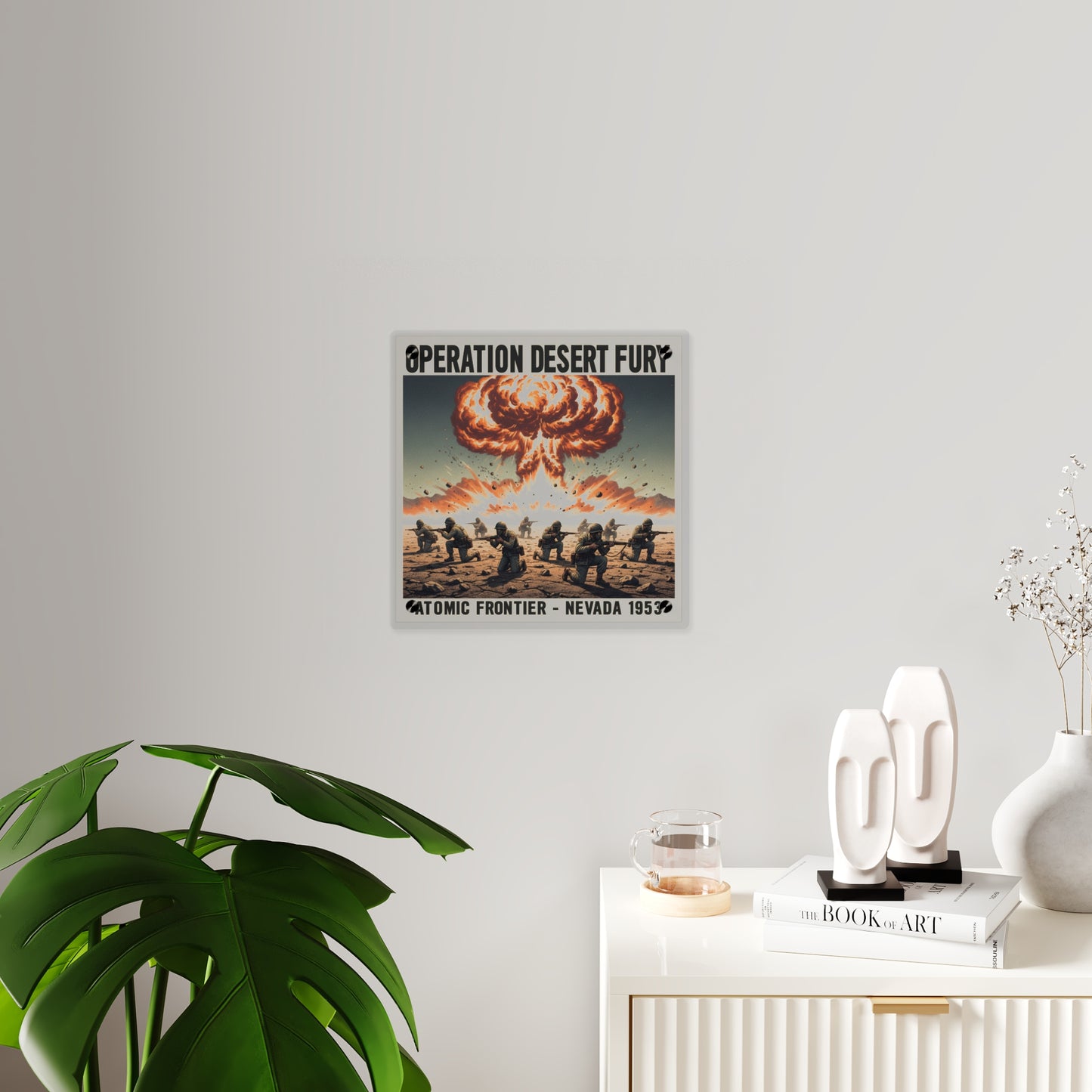 Acrylic Wall Art Panel - Atomic Testing in Nevada Desert Operation Fury