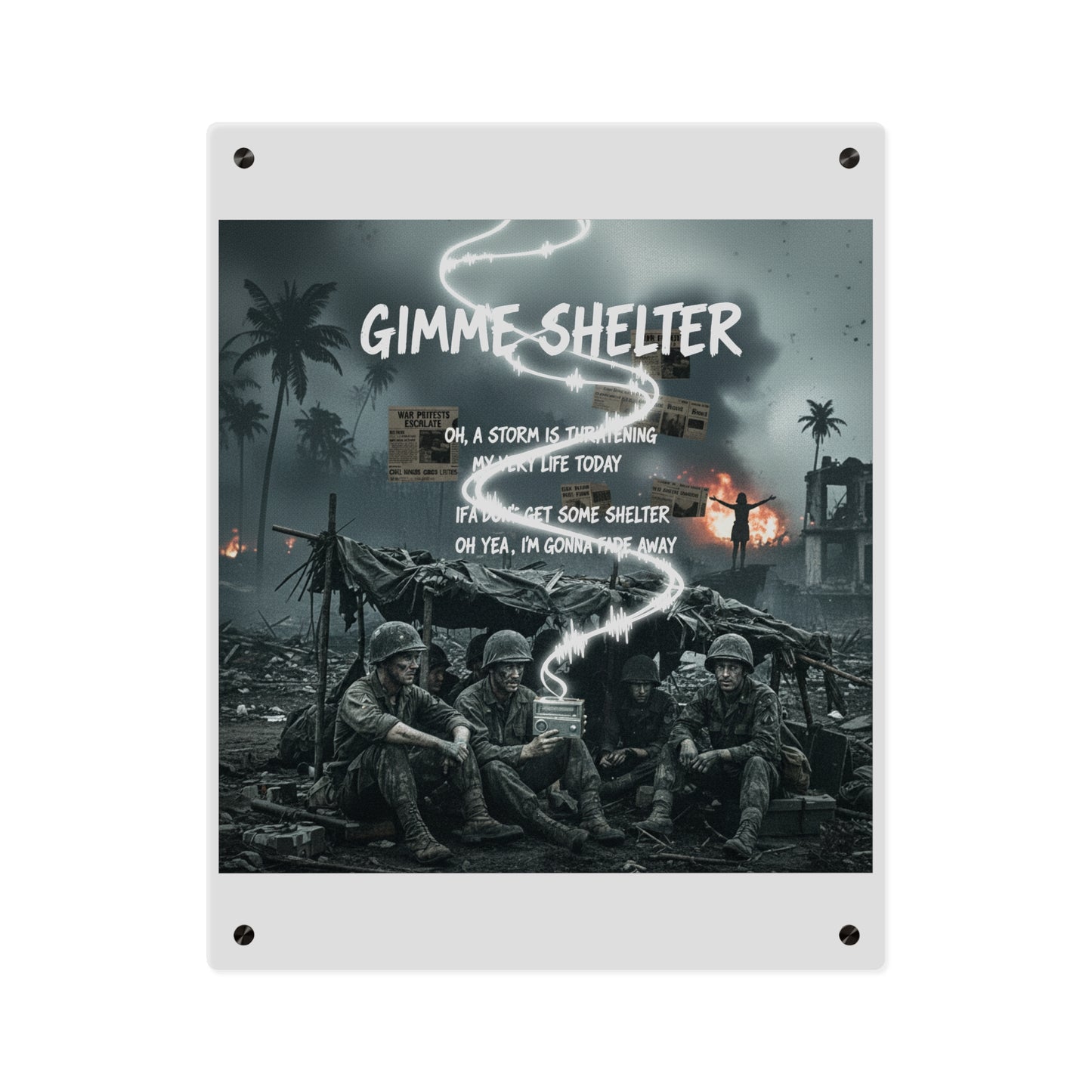 Acrylic Wall Art Panel - Giveme Shelter X 2024