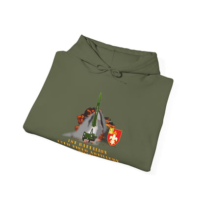Unisex Heavy Blend™ Hooded Sweatshirt - Army -  1st Bn, 12th FAR, Ft Sill, OK, MGM 52 - Lance  - Short X 300