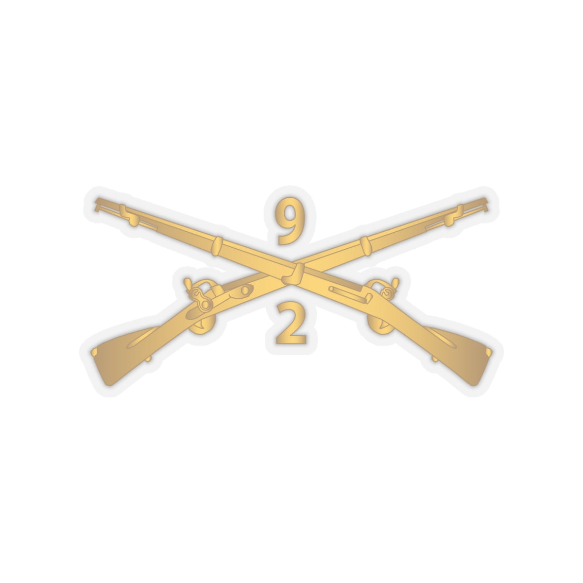 Kiss-Cut Stickers - Army - 2nd Bn 9th Infantry Regiment - Branch wo Txt X 300