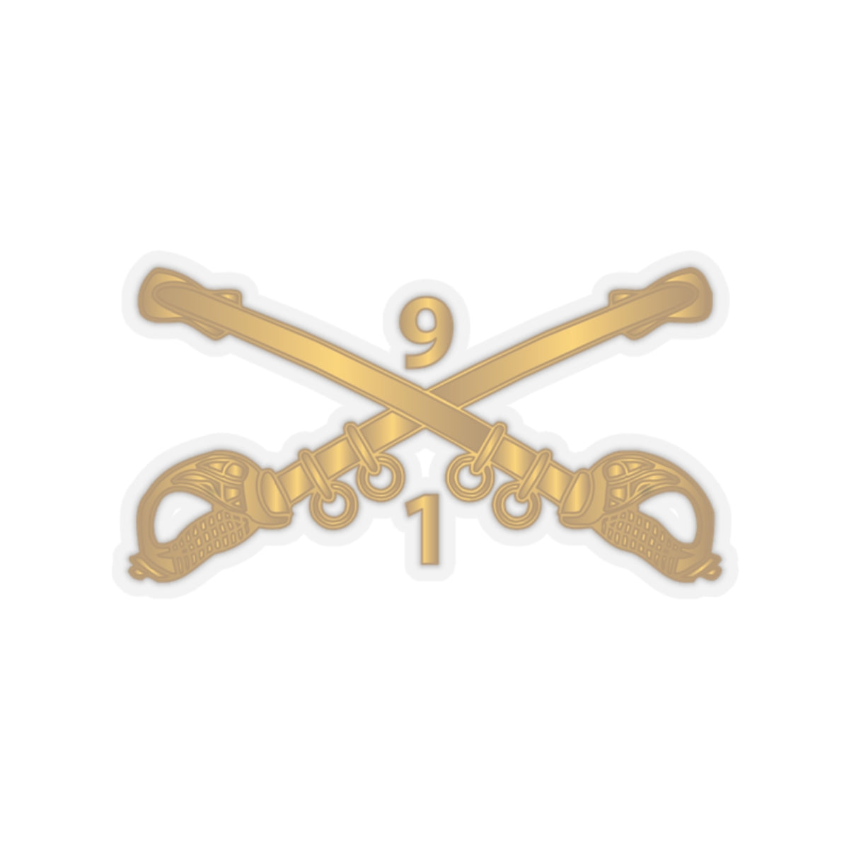 Kiss-Cut Stickers - Army - 1st Squadron, 9th Cavalry Branch wo Txt X 300
