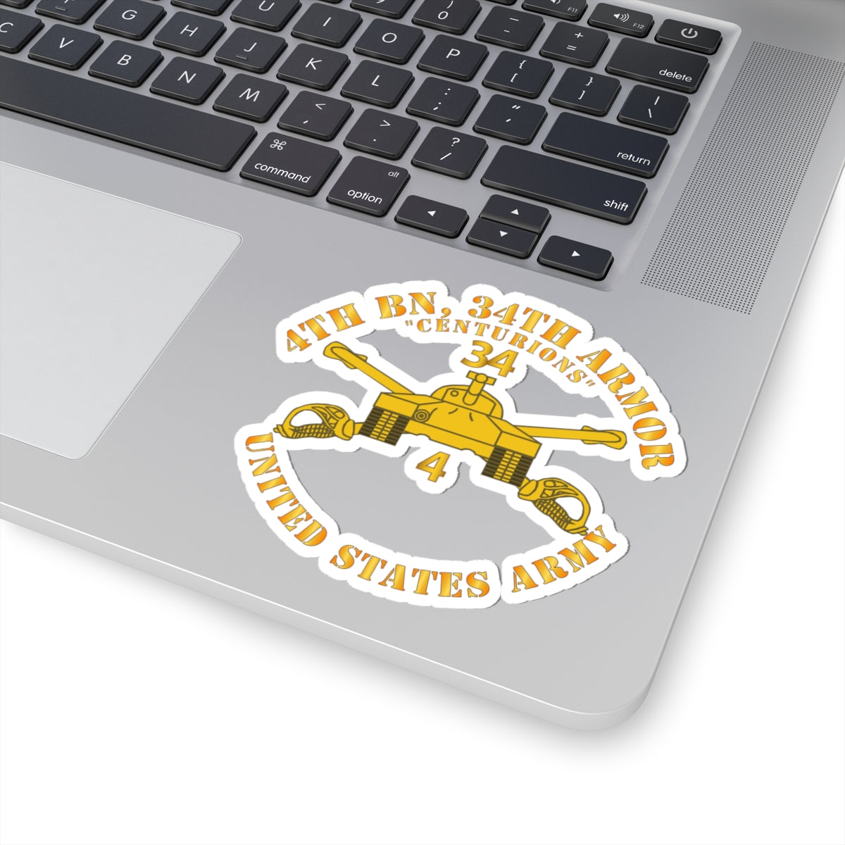 Kiss-Cut Stickers - Army - 4th Bn, 34th Armor - Centurions  - Armor Branch