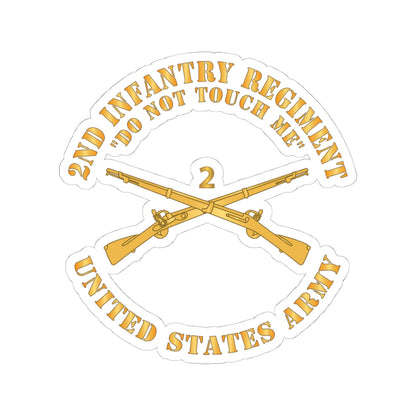 Kiss-Cut Stickers - Army - 2nd  Infantry Regiment Branch - Do Not Touch Me - US Army