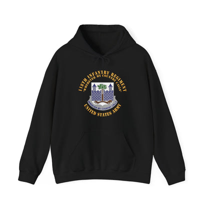 Unisex Heavy Blend™ Hooded Sweatshirt - Army -  118th Infantry Regiment - Wherever My Country Calls - US Army X 300