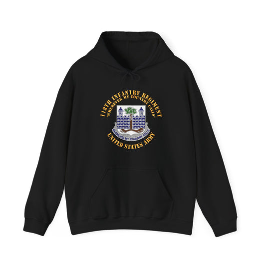 Unisex Heavy Blend™ Hooded Sweatshirt - Army -  118th Infantry Regiment - Wherever My Country Calls - US Army X 300