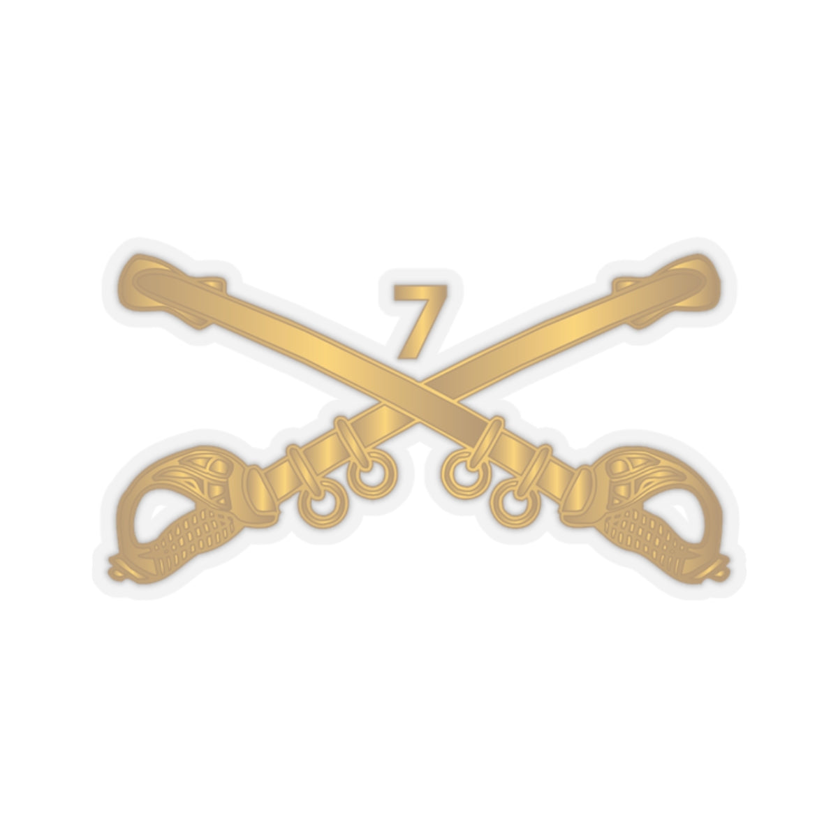 Stickers - Army 7th Cavalry Branch Kiss-Cut Stickers