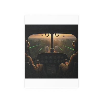 Indoor and Outdoor Silk Posters - Pilots View Hot LZ - Vietnam