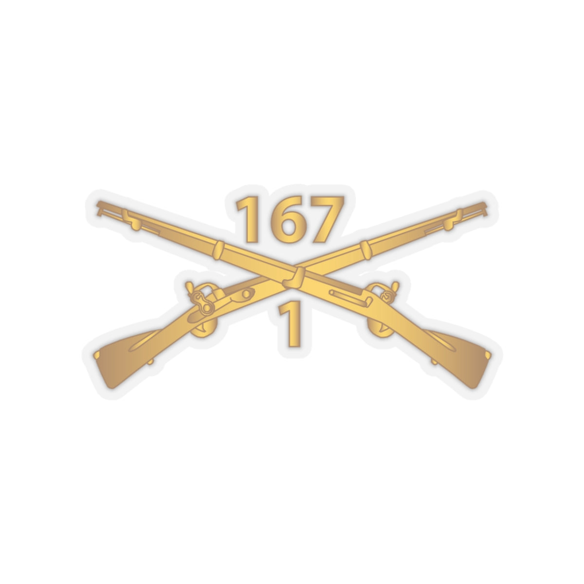 Kiss-Cut Stickers - Army - 1st Bn, 167th Infantry - Inf Branch wo Txt X 300