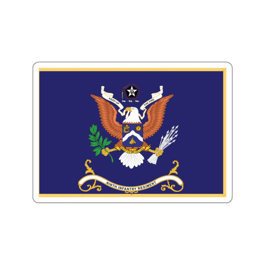 Kiss-Cut Stickers - Army - Regimental Colors - 9th Infantry Regiment  - KEEP UP THE FIRE x 300