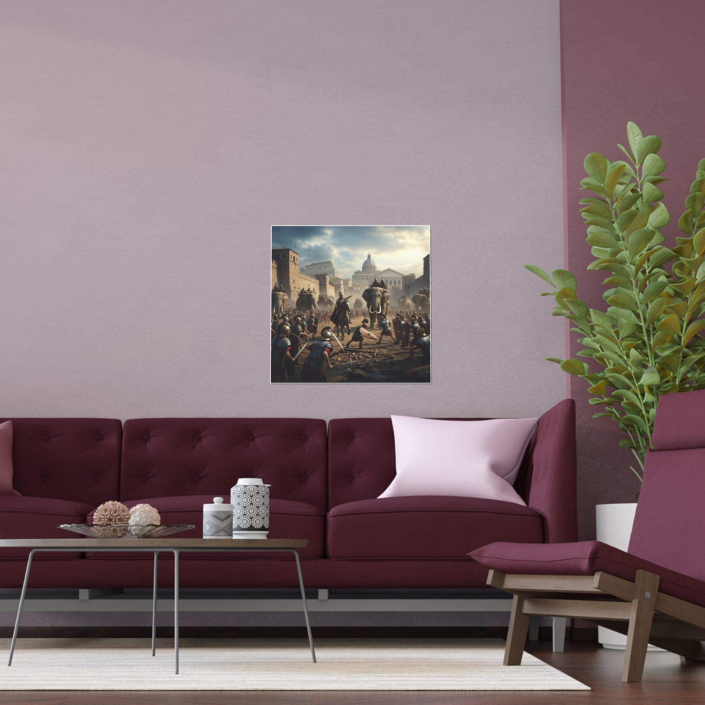Indoor and Outdoor Silk Posters - Hannibal Battling the Roman Legions as he Enters Rome