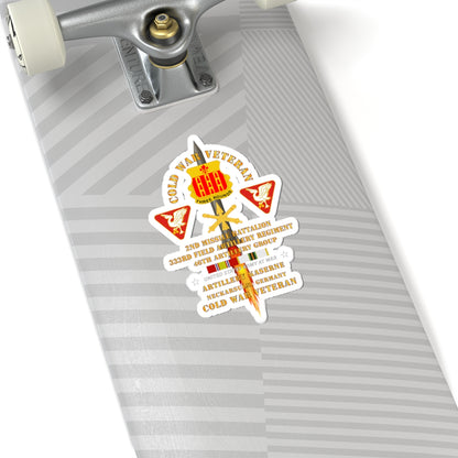 Kiss-Cut Stickers - Army - Cold War Vet - 2nd Missile Bn, 333rd Artillery 46th Artillery Group - Germany - Firing Missile  w COLD SVC