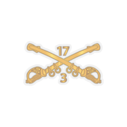 Kiss-Cut Stickers - Army - 3rd Squadron 17th Cavalry Regiment Branch wo Txt
