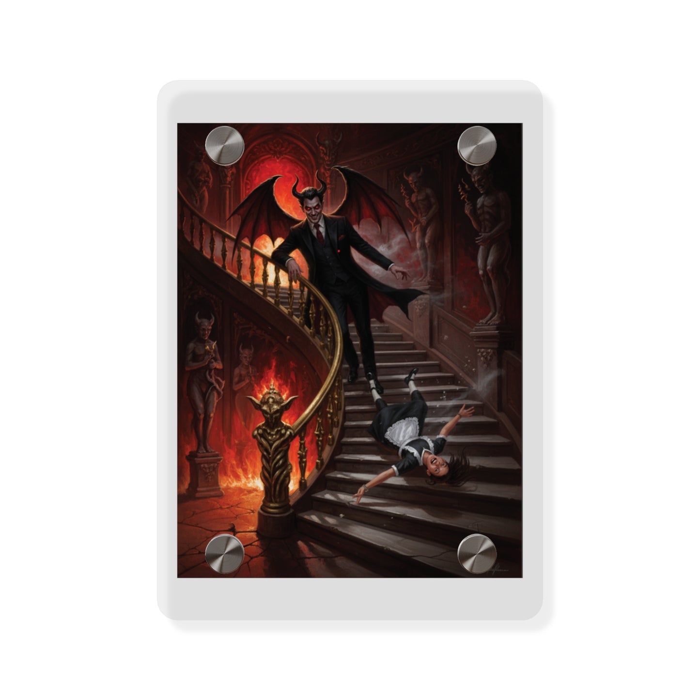 Acrylic Wall Art Panel - devil and maid