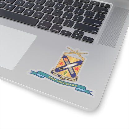 Kiss-Cut Stickers - Army - 2nd Infantry Regiment  w Br - Ribbon