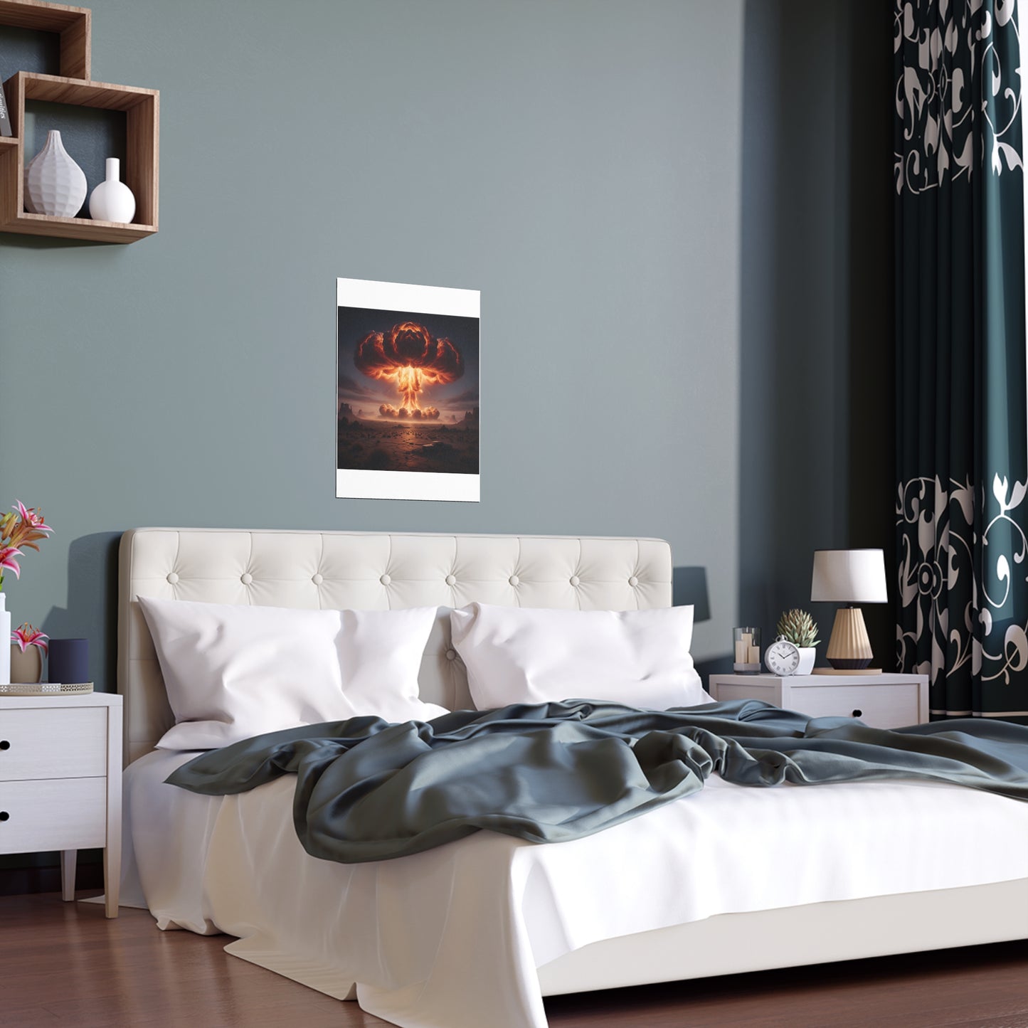 Indoor and Outdoor Silk Posters - Atomic Blast in the desert