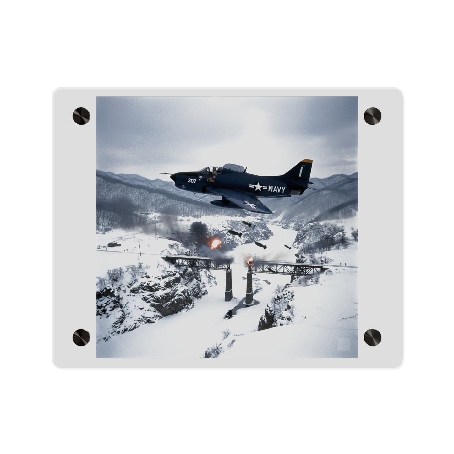 Acrylic Wall Art Panel - Attack at Majon-ni and Samdong-ni during Korean War