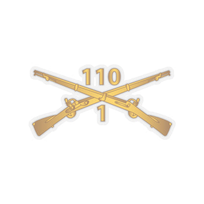 Kiss-Cut Stickers - Army -  1st Battalion, 110th Infantry Regiment - Inf Branch wo Txt X 300