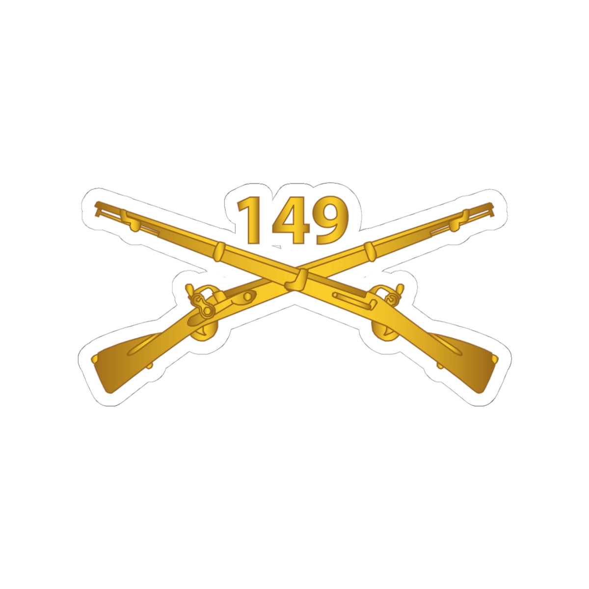 Kiss-Cut Stickers - Army -  149th Infantry Regiment - Branch wo Txt X 300