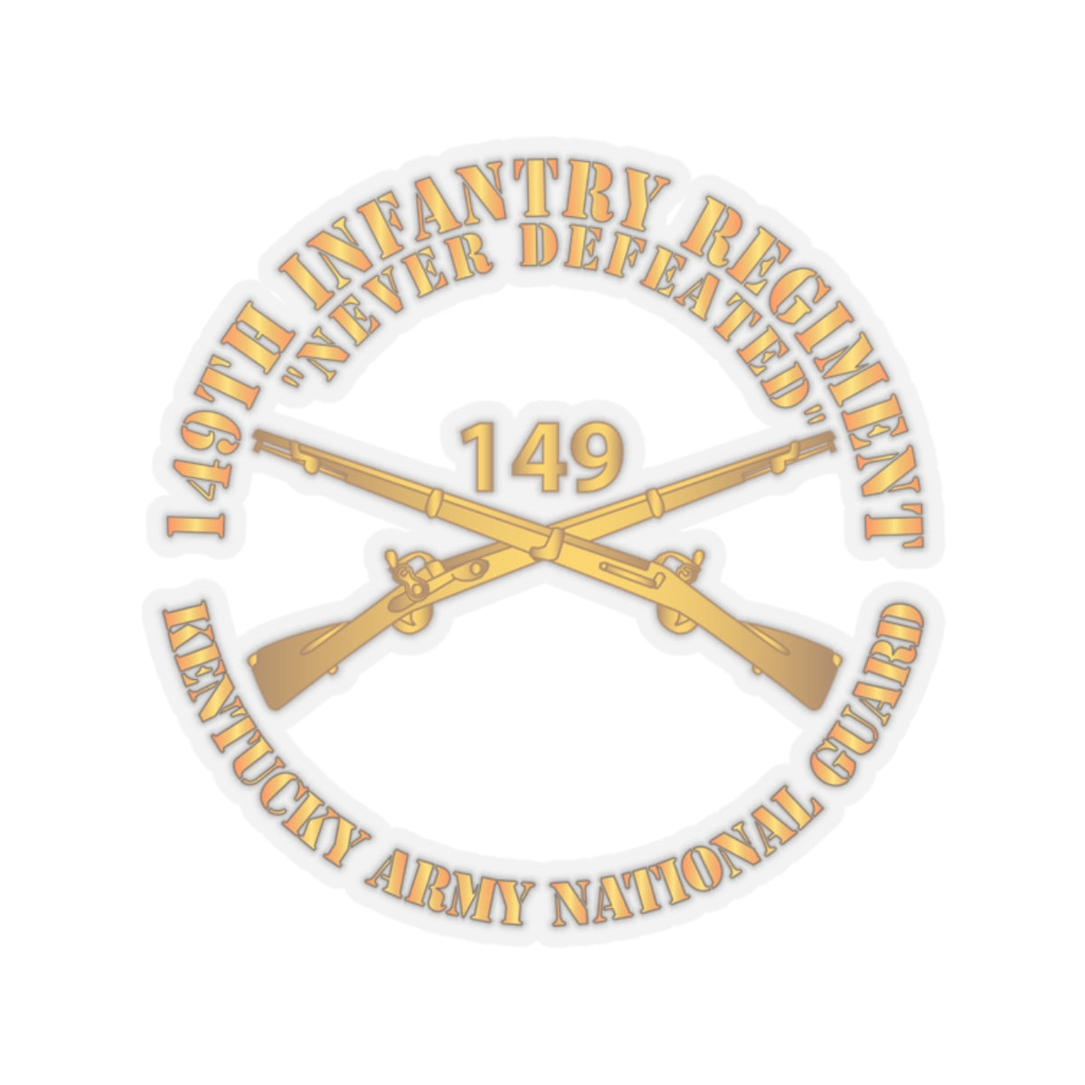 Kiss-Cut Stickers - Army -  149th Infantry Regiment - KYARNG - Branch X 300