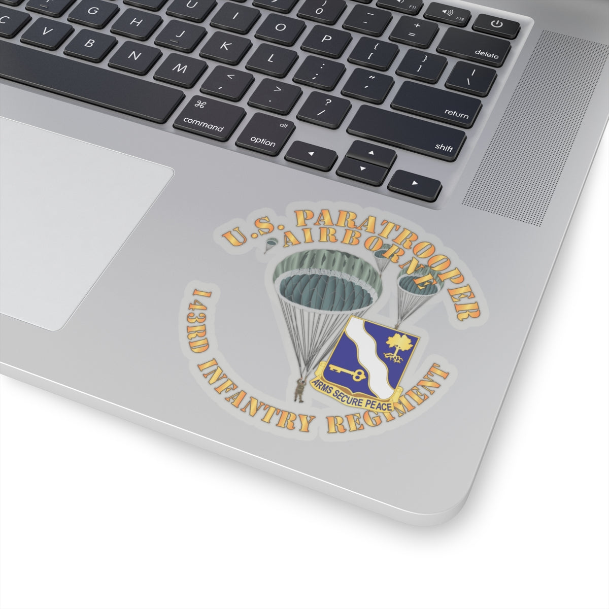 Kiss-Cut Stickers - Army - US Paratrooper - 143rd Infantry Regiment X 300
