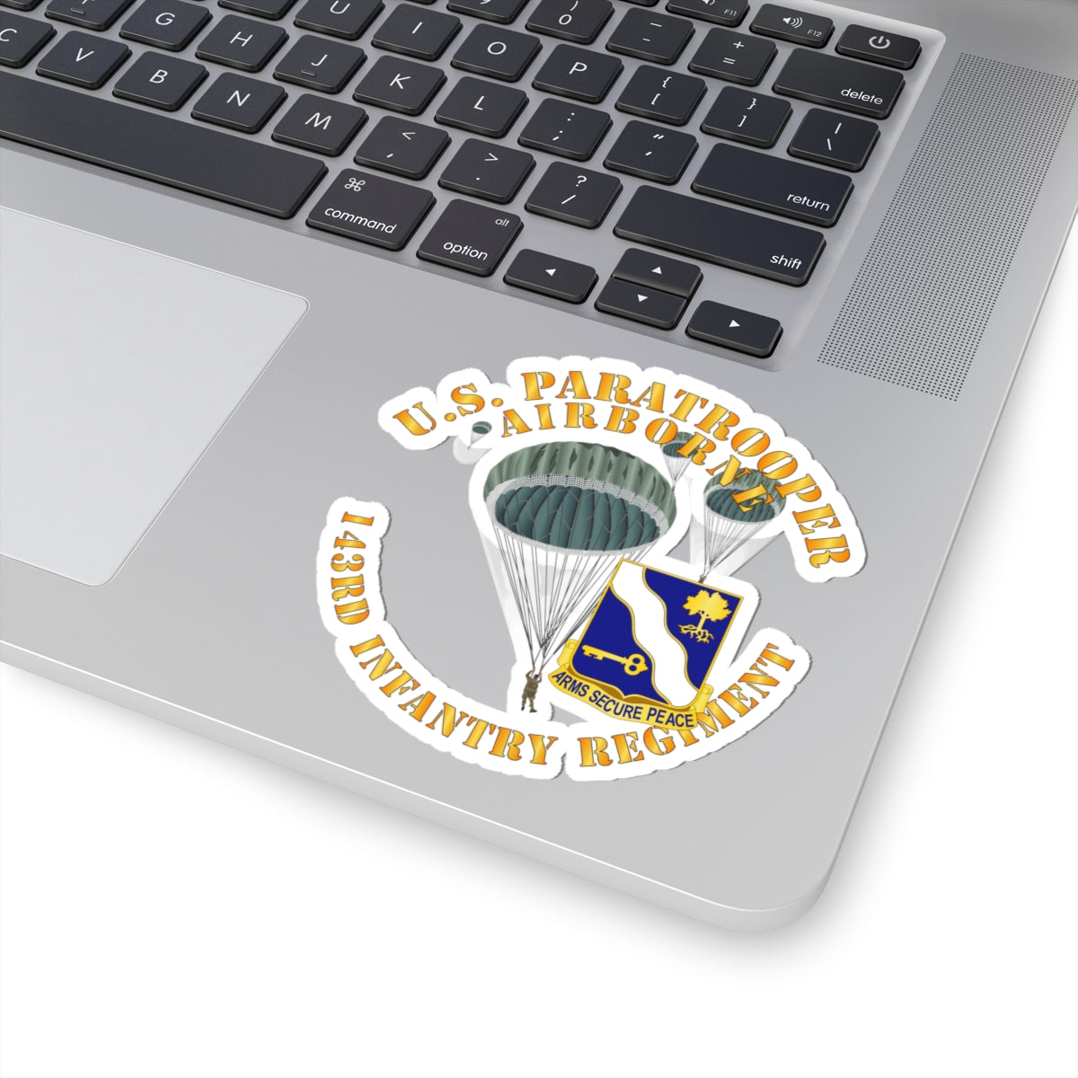 Kiss-Cut Stickers - Army - US Paratrooper - 143rd Infantry Regiment X 300