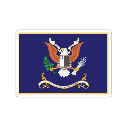 Kiss-Cut Stickers - Army - Regimental Colors - 56th Infantry Regiment  - HONOR, LOYALTY Flag w Fringe X 300