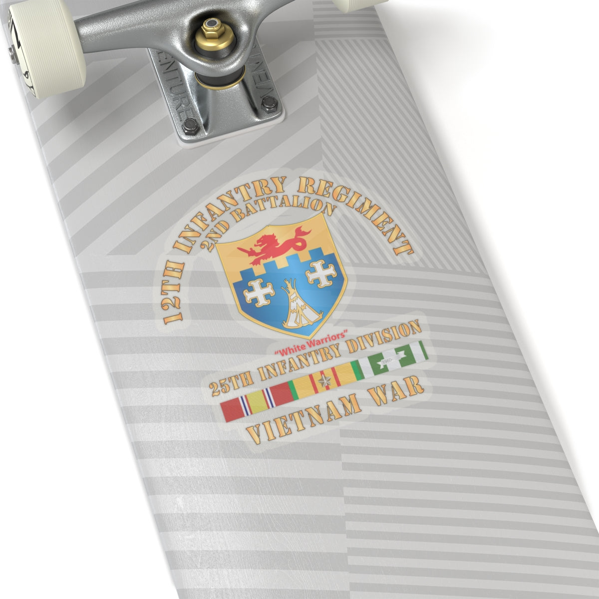 Kiss-Cut Stickers - Army - 2nd Bn 12th Inf w 25th Infantry Division VN Svc Ribbons X 300