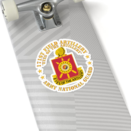 Kiss-Cut Stickers - Army - 171st Field Artillery - Eyes of the Artillery - ARNG - DUI  w FA Sep  X 300