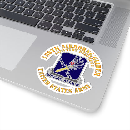 Kiss-Cut Stickers - Army  - 188th Airborne - Glider Infantry Regiment - DUI X 300