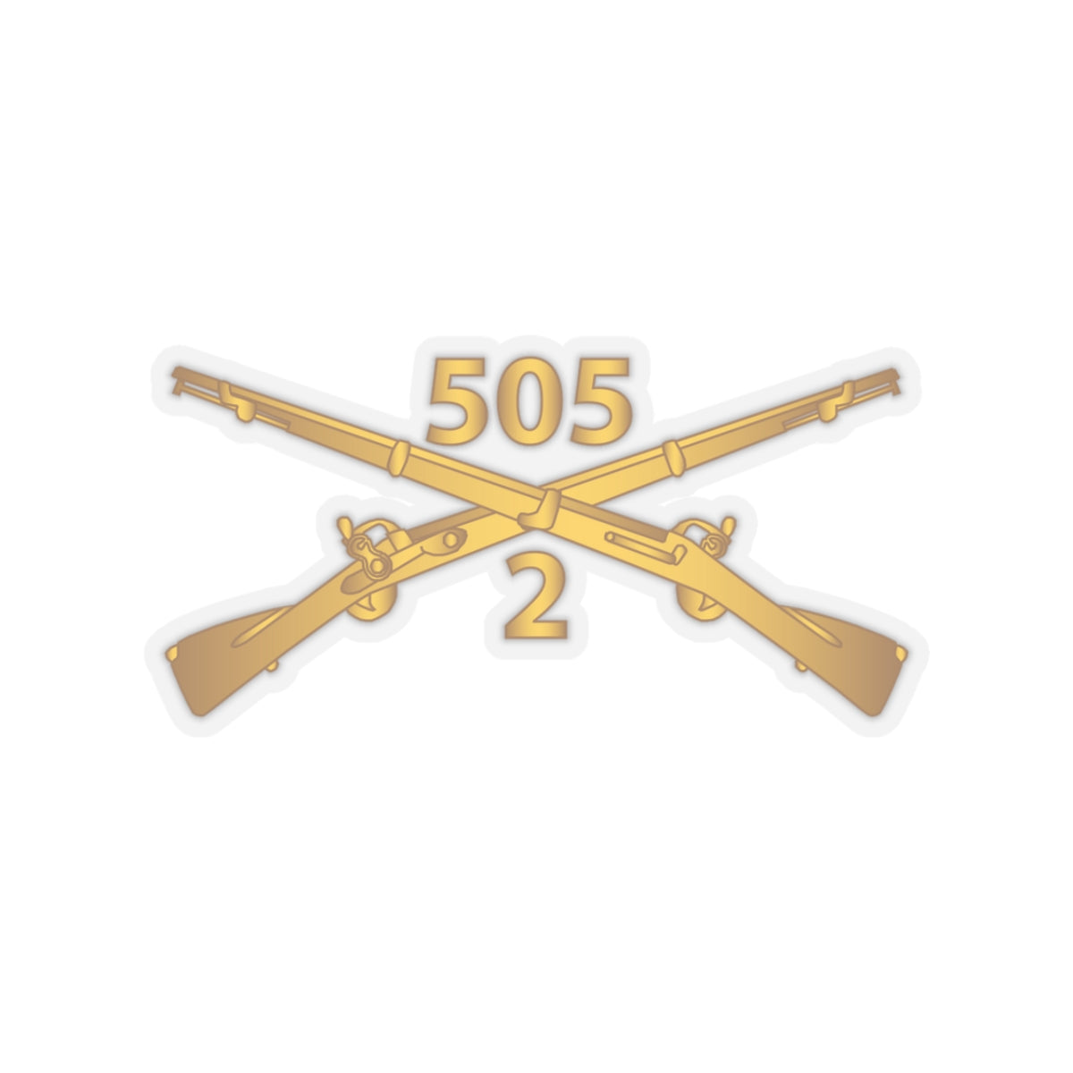 Kiss-Cut Stickers - Army -  2nd Bn, 505th Infantry Regiment Branch wo Txt