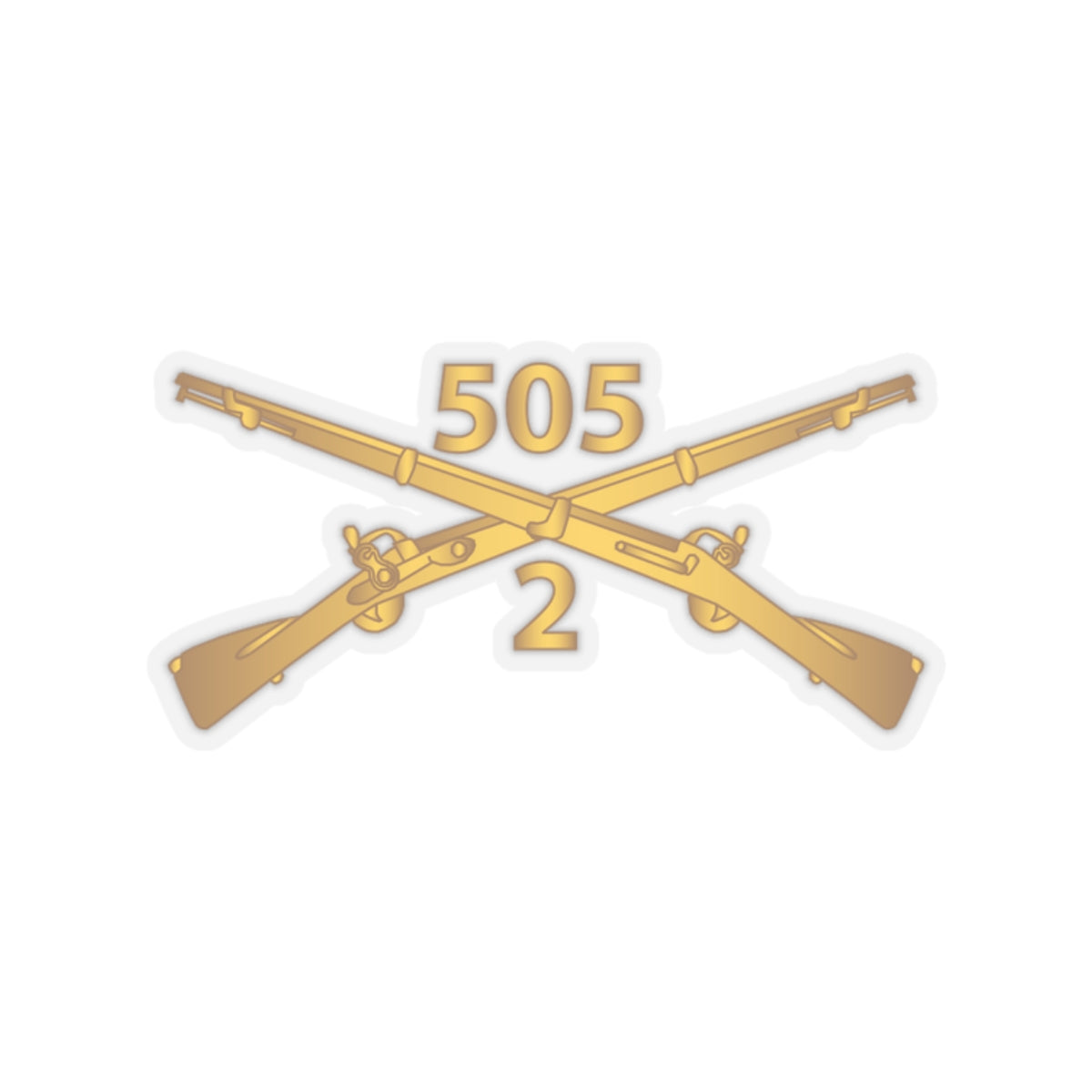 Kiss-Cut Stickers - Army -  2nd Bn, 505th Infantry Regiment Branch wo Txt
