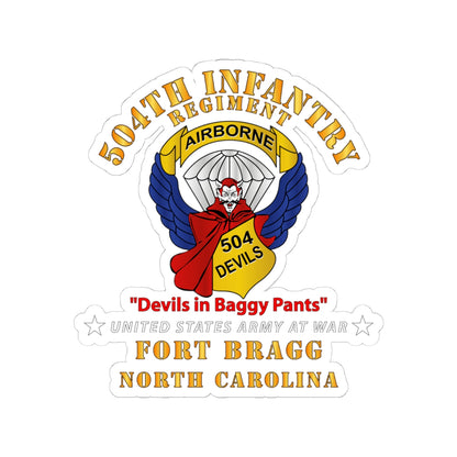 Kiss-Cut Stickers - Army - 504th Infantry Regiment - Devils - FBNC