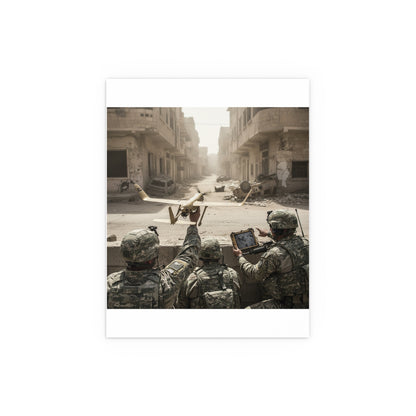 Indoor and Outdoor Silk Posters - UAV Raven in Iraq war