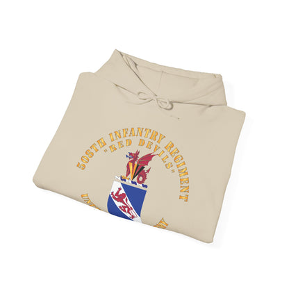 Unisex Heavy Blend™ Hooded Sweatshirt - Army - COA - Infantry - 508 Infantry Regiment w Txt - Red Devils X 300