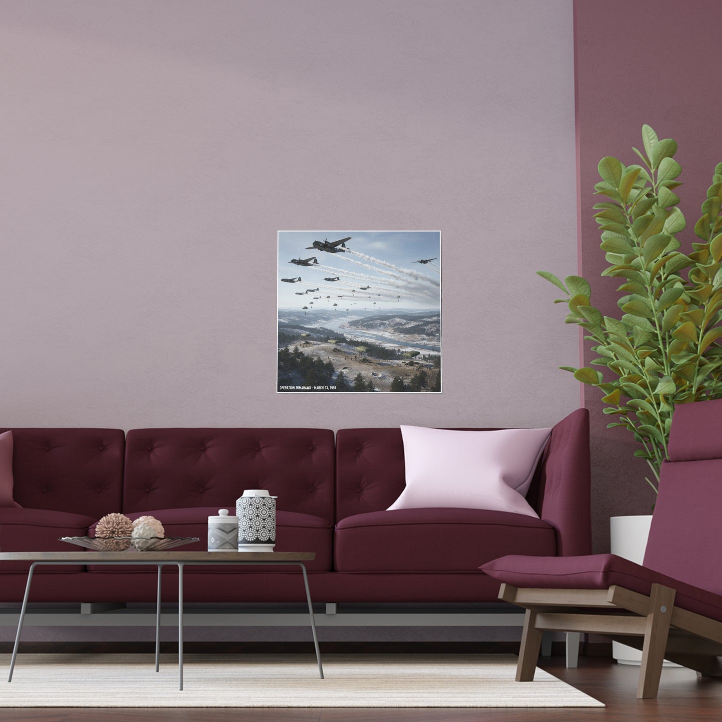 Indoor and Outdoor Silk Posters - Operation Tomahawk - 187th Regimental Combat Team