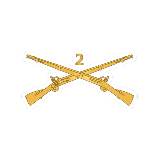 Kiss-Cut Stickers - Army - 2nd Infantry Regiment Branch - wo Txt